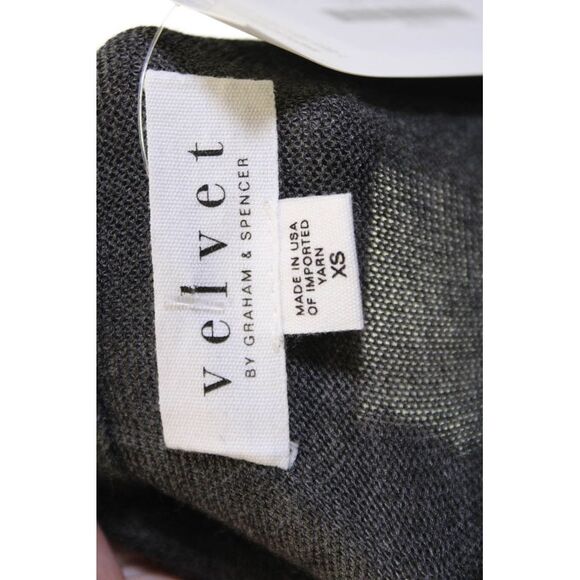 Velvet Womens Textured Short Sleeve Casual Knit A-line Dress Gray Size XS - Picture 6 of 6